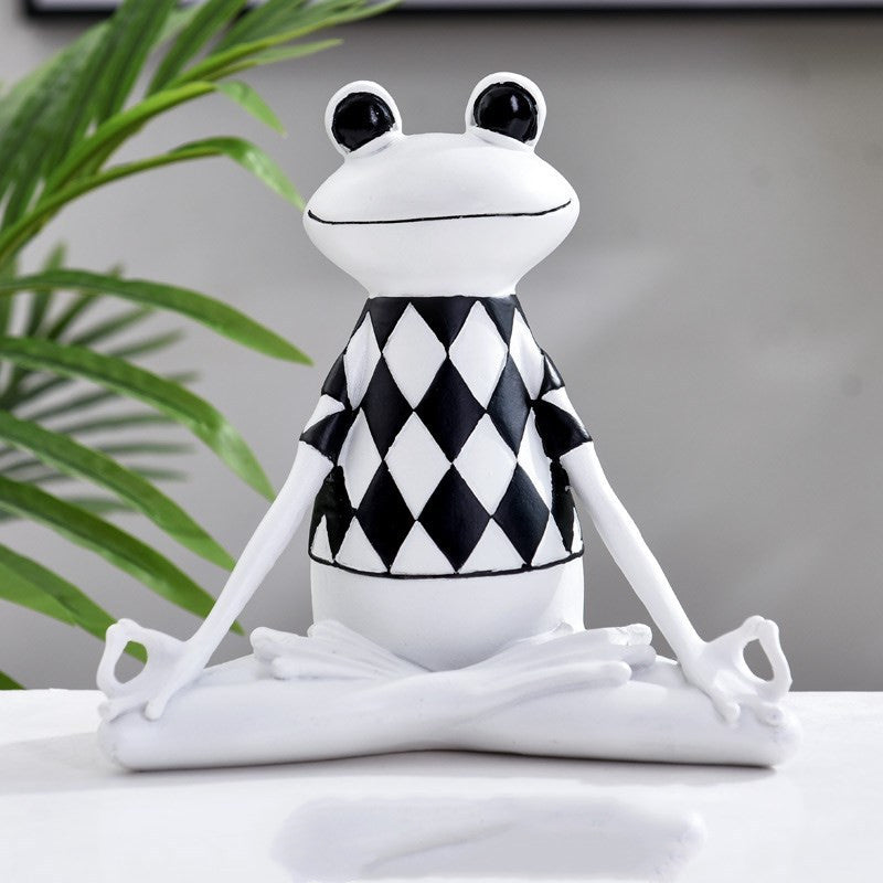 Interior Yoga Frog Figurines Meditation For Living Room, Bedroom, And Office