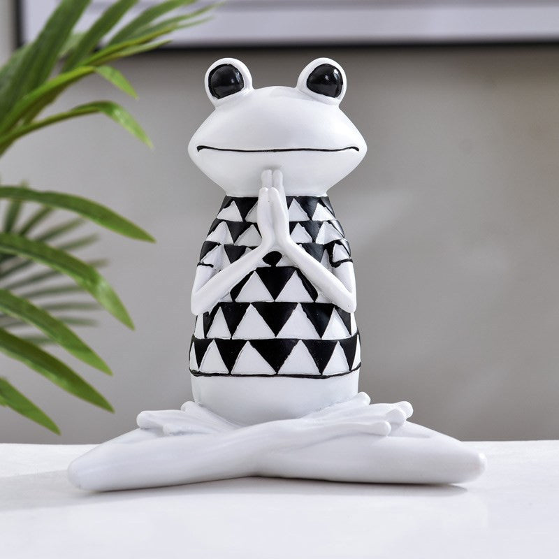 Interior Yoga Frog Figurines Meditation For Living Room, Bedroom, And Office