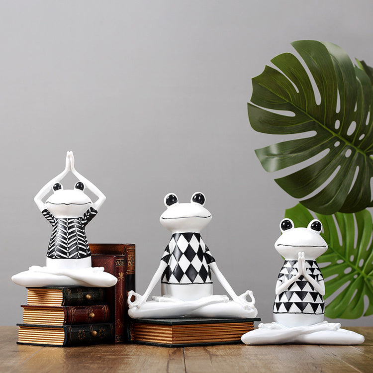 Interior Yoga Frog Figurines Meditation For Living Room, Bedroom, And Office